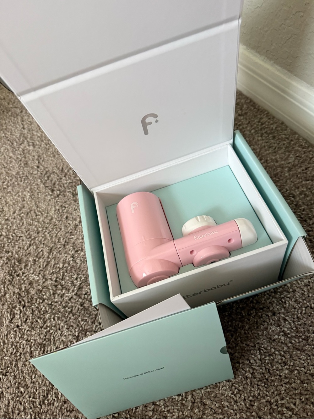NIB Filterbaby PRO Dermis Skincare Water Filter Faucet Attachment Pink